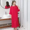 Women's Sleepwear Nightdress Spring Summer Embroidery Long Loose Princess Night Gown Casual Cotton Nuisette Sexy