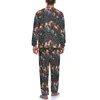 Vêtements de nuit pour hommes nordique cheval pyjamas à manches longues Vintage Animal 2 pièces ensemble décontracté printemps hommes Design Kawaii vêtements de nuit