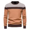 Men's Sweaters Winter Sweater Pullover Cotton Warm Clothes For France Luxury Outfit Fashion Stripped Combination Design