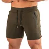 Laufshorts für Herren, für Fitnessstudio, Workout, Kordelzug an der Taille, Strand, schnell trocknend, Bodybuilding, Gewichtheben, Fitness, Traning, Jogger mit Reißverschluss