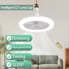 Luster Silent Ac85-265V вентилятор потолок с удаленной лампой E27 Управление для спальни Живого дома Источник освещения дома