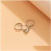 Parringar Fashion Simple Heart Shape Magnetic Personality Vintage For Women Män lovar Lover Jewelry Gift Drop Delivery Ring Dhzkj