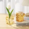 Vases Fist Flowers Vase Transparent Glass Creative Bouquet Bottle Hydroponic Terrarium Flower Arrangement Container Table Decor