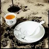 Bowl Pad Table Sous Outdoor Ceramic CutlerySoup Spoon Dish Set Cookware Utensil PlateAparelho de Jantardining Table Set L230704