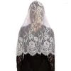 Bridal Veils Diyalo Infinity Wrap Style Head Covering Veil Catholic Floral Lace Scarf Chapel Latin Mass Mantilla For Vintage Wedding Shawl