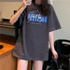 レディースTシャツの女性Tシャツ楽しいプリント半袖Tシャツの女性カジュアルルーズファッション女性ブラウスストリートウェアY2K服トップ230724