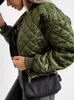 Women's Jackets Women's Winter Jacket Argyle Cropped Coat Parkas Ultralight Thin Green Christmas Clothes 2021 Winter Warm Casual Female Outwear L230724