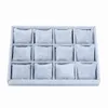 Stackbar 12 Girds smycken Trays Storage Tray Showcase Display Organizer LXAE Watch Boxes Cases237p