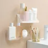 Storage Boxes Wall Makeup Organizer Transparent Dust Proof Rack Box Mounted Punching Free Shelves For