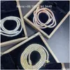 Pendanthalsband 2mm breda Moissanite Tennis Armband SLIVER Halsband Diamond Jewelry Chain Drop Delivery Pendants Dhary