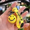 Keychains Lanyards Cartoon Smiley Keychain Cute Smile Fashion Men And Women School Bag Ornaments Creative Small Gifts Car Accessories J230724