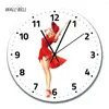 Orologi da parete Sexy Girl Orologio in legno Beaty Pin Up Orologio decorativo Camera delle ragazze Living Decor Regalo Decorazione domestica WB018