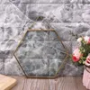 Frames Hexagon Floating Hanging Po Frame Metaal Glas Portret Foto Plant Specimen M68E