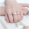 Band Ringen Casual Madeliefje Bloem Voor Vrouwen Verstelbare Opening Vinger Ring Bruid Bruiloft Verloving Verklaring Sieraden Gift Drop Levering Dhaab