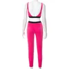 Roupa de banho feminina Summer TM estampada em veludo rosa conjuntos esportivos top e legging duas peças 4 cores escolha 230724