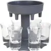 6 S Glass Hällare och hållare Multipla hällare för sprit Scotch Bourbon Vodka Cocktail SS Dispenser Bar S för Weddin290A