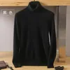 Heren Truien 2023 Pure Mink Kasjmier Trui Hoge Revers Pullover Veelzijdig Casual Breien Warme Lange Mouwen High-End Flat Top