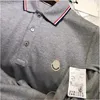 Polo Mens T Shirt Lüks Ticari İşler Ptop Versiyon Mavi Kırmızı Stripes 260g Ağırlık Pamuk Karışımı Kumaş Manss Yaz Toptan Fiyatı