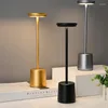 Lampes de table rechargeable sans fil chambre chevet décoration minimaliste métal tactile led lampe de bureau atmosphère créative barre maison lumière