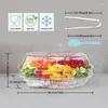 Plates Chilled Serving Tray Clear Party Platter Iced Serve Trays For Bowl Outdoor Dishes