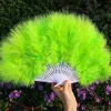 Fluffy Chinese vintage style fans classical trendy photography props solid color as gift fan home decoration wedding bride elegant accessories JY24