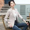 Damenanzüge Britischer Blazer Mantel 2023 Herbst Frühling Sportjacke Kleidung Streifen Slim Fit Basic Fashion Top