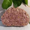 Evening Bags 21 Styles Women Flower Bridal Wedding Pink Rhinestone Floral Clutches Handbags And Purses Formal Party Clutch