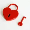 Party Favor 50sts hjärtformade vintage hänglåsar gamla antik stil mini archaize nyckellås med kärlek hänglås grossist