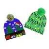 Bonnet/Casquettes de tête de mort Led Chapeaux de Noël Pull Bonnet tricoté Santa Light Up Chapeau d'hiver pour Adts Party Warmer Cap Drop Delivery Fashion Access