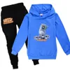 Cartoon Bear Print Grizzy and The Lemmings Hoodie Boys Girls Clothes Autumn Tops Kids Sweatshirts Long-sleeved Children Clothing L230625