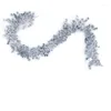 Guirlande et guirlande de Noël artificielles en PVC floquées par neige en gros de fleurs décoratives de 2.7m