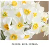 Decorative Flowers 6pcs/lot 40cm Daffodils Bouquets Artificial Flower Home Wedding Party Decor Desktop Vase Decoration Craft Fake