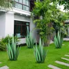 装飾的な花大きなテキーラ素朴な彫刻金属製アガーブ植物家の装飾手描きの庭の庭の彫像屋外芝生の装飾品