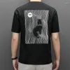 T-shirty T-shirt na okrągłym szyi Summer 75% czyste bawełniane oddychające lekkie lekkie krótkie