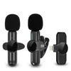 Microphone cravate sans fil 2.4g antibruit enregistrement audio vidéo pour iphone/ipad/android/xiaomi/samsung micro de jeu en direct