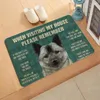 Tappeti Cane maltese britannico Zerbino Decor 3D Stampa Tappeto per animali Morbido flanella Zerbini antiscivolo per veranda camera da letto