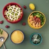 Zestawy naczyń obiadowych Silikonowe pudełko na lunch Świeże pudełka z szczelnością sałatki owocowej miska stolika mikrofalowa dla kobiet