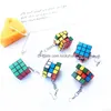 Charm Exaggeration Alternative Cube Geometry Funny Earrings Women Fashion Pendants Fancy Creative Hanging Earring Cool Jewelry Drop Delivery