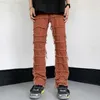 Roupas masculinas Grunge Y2K Streetwear Stacked Slim Jeans Flared Pants Men Black Hip Hop Straight Women Long Pantalon Homme 230620 L230724