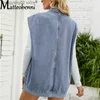 Women's Jackets 2022 Summer New Denim Waistcoat Sleeveless Women'S Vest Fashion Casual Long Jean Jacket Pocket Holes Loose Street Coat Gilet T230724