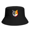 Berretti SHIB ARMY Coin Cappello da pescatore unisex Campeggio Lavabile Cappello Panama spesso Visiera Cappelli da sole Cappellini da pescatore