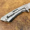 Top Kwaliteit R1691 Flipper Zakmes D2 Satijn Tanto Blade CNC Roestvrij Stalen Handvat Kogellager Snel Open Outdoor EDC zakmessen