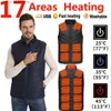 Gilet da uomo 17 aree Gilet riscaldato Uomo Donna Giacca riscaldata USB Gilet riscaldante Gilet termico da caccia Gilet riscaldante Veste Chauffante Homme Gilet S-6xl T230724