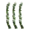 Decoratieve Bloemen (16.8Ft) Kunstmatige Wilg Bladeren Wijnstokken Takjes- Zijde Opknoping Plant Groen Garland String Voor Binnen