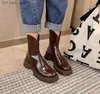 Boots Fashion-Vintage Style Cow Leather Womens Boots Chelse Shoes Thick Heel Winter Knight Boot Martin Shoes Z230724