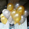 200 pcs Latex ansported Silver Balloons 결혼식 호의 파티 장식 New288J