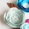 Decorative Flowers DIY Mini Paper Artificial Wedding Fleurs Artificielles Backdrop Rose 4PCS 4 Leave Party Decor Nursery Blue