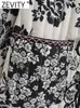 Giacche da donna Zevity Donna Vintage Double Floral Print Giacca in cotone con lacci Cappotto Donna Tasche a maniche lunghe Capispalla casual Chic Top CT2561 L230724