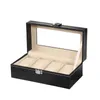 Watch Boxes Cases 3/4/5/6 Grids Watch Box PU Leather Watch Case Holder Organizer Storage Box for Quartz Watches Jewelry Boxes Display Gift 230724