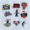 Аксессуары для участия в обуви пользователь FPVC CLOG Charm Black Girl Magic Shoes Charms for Kids Gift Drop Delive OT98X